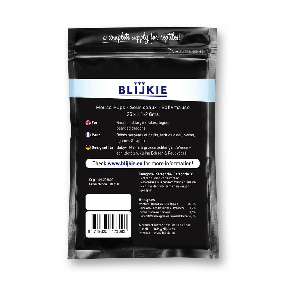 Blijkie BF Babymuis (1-2 g) - 25x25 st.