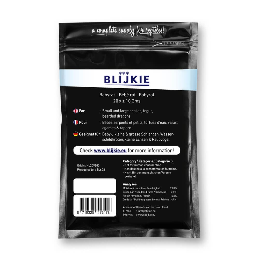 Blijkie BF Rat Bébé (±10 g) - 15x20 pcs.