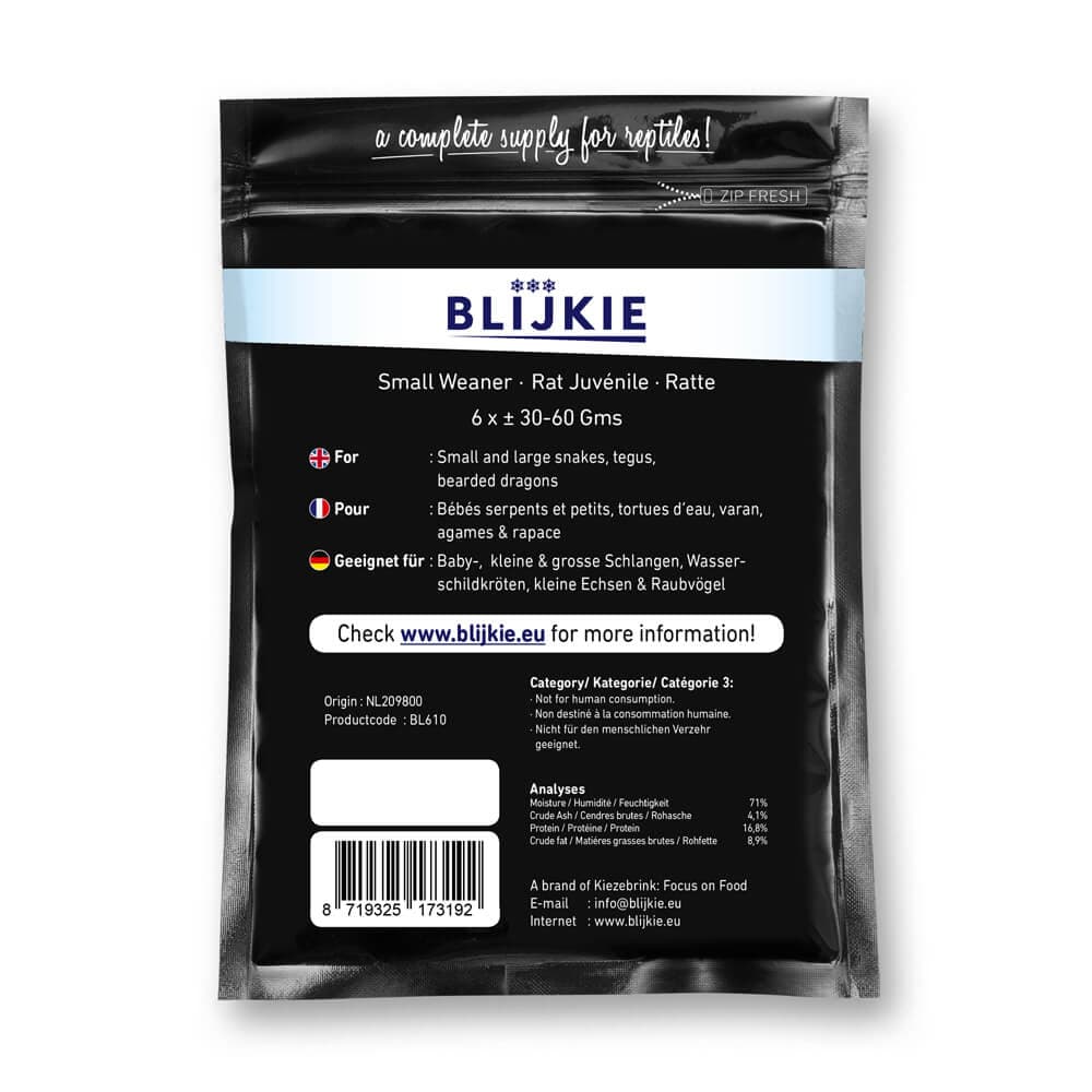 Blijkie BF Small Weanerrat (25-60 g) - 10x6 st.